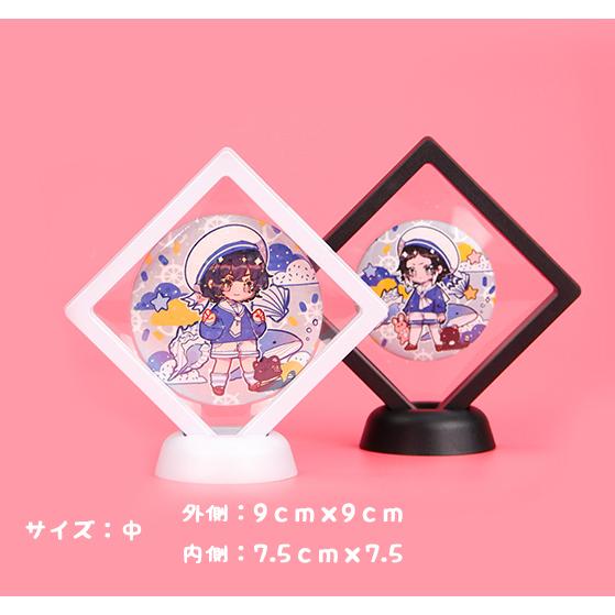 2個セット 缶バッチ アクキー スタンド ディスプレイアイテム