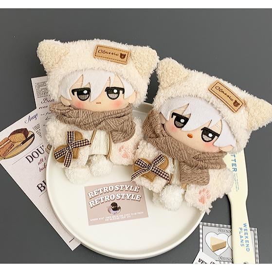 ♡ぬい服 10㎝ 被り物 着ぐるみ 帽子 フード ぬい服 10cm くま帽子 もこもこ ぬいぐるみ服 推し活 着ぐるみ