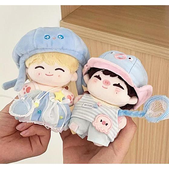 ぬい服 ♡ 10cm ♡ 着ぐるみ ♡ u6 10cm ぬい服 かわいい うさぎ ベビー服 ブルー 着ぐるみ服