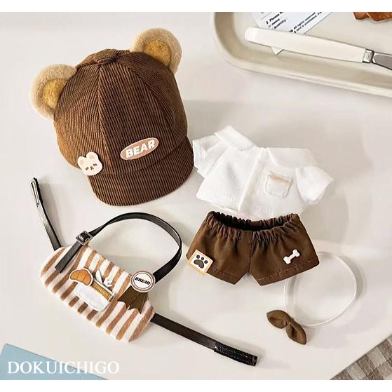 ぬい服 10cm クマ耳帽子 熊 くま 店員風 ぬいぐるみ服 推し活 着せ替え
