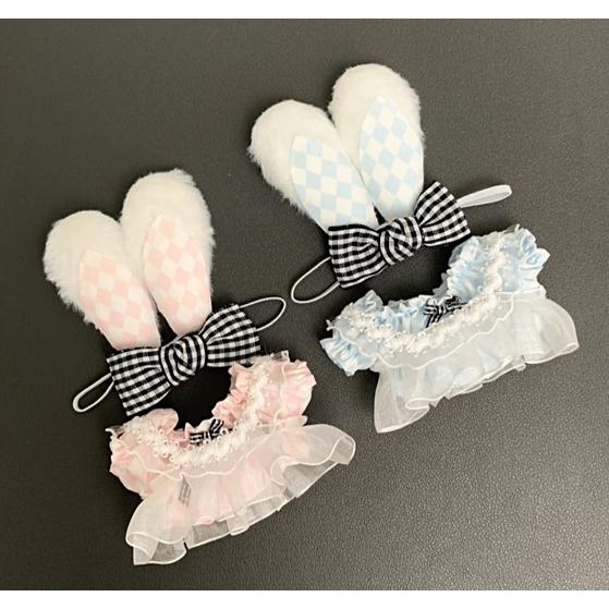 ぬい服 10cm 不思議に国のアリス風 うさぎ うさ耳 ぬいぐるみ服 推し活