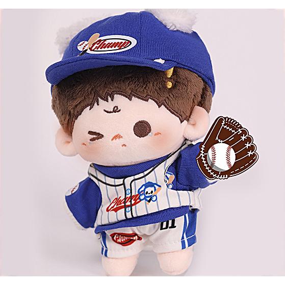 ぬい服 10cm 野球 ユニフォーム 犬耳 ぬいぐるみ服 推し活 着ぐるみ