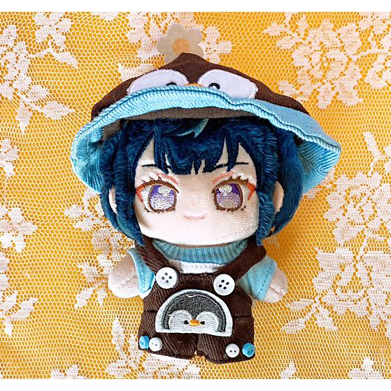 ぬい服 10cm ペンギン帽子 オーバーオール ぬいぐるみ服 推し活 : 毒
