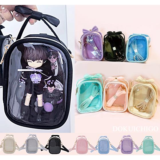 ぬいぐるみ 痛バッグ 痛ポーチ ショルダー 小さめ ケース 透明 収納