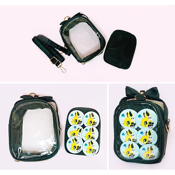 ぬいぐるみ 痛バッグ 痛ポーチ ショルダー 小さめ ケース 透明 収納