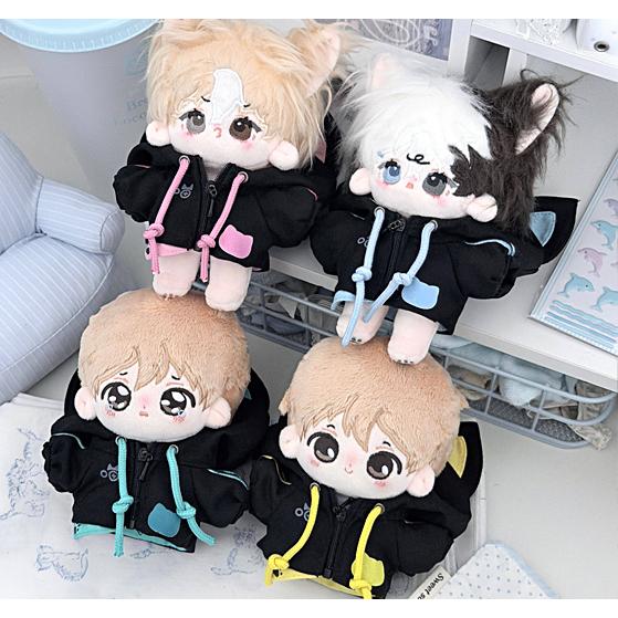 6色 ぬい服 10cm 猫耳フードパーカー ぬいぐるみ服 推し活 着ぐるみ