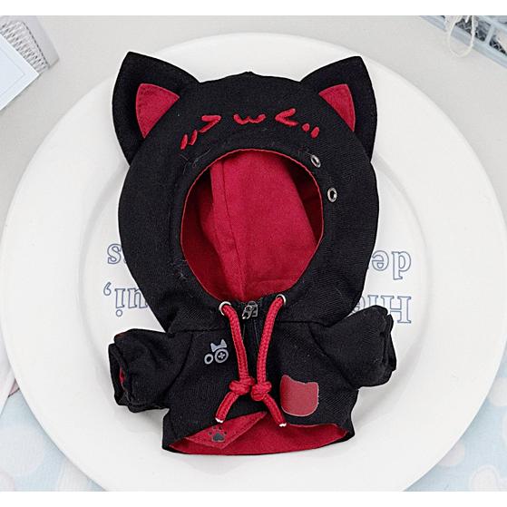6色 ぬい服 10cm 猫耳フードパーカー ぬいぐるみ服 推し活 着ぐるみ