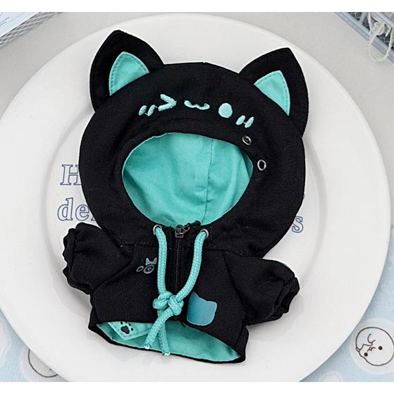 10〜12cm用 ぬい服 着ぐるみ 猫耳 黒 ブラック 楽天市場】ぬい服 10cm ぬいぐるみ 着ぐるみ 猫耳 スチパン 4点セット