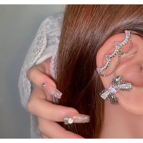 イヤーカフ レディース リボン イヤリング ピアス 片耳用 地雷 量産型