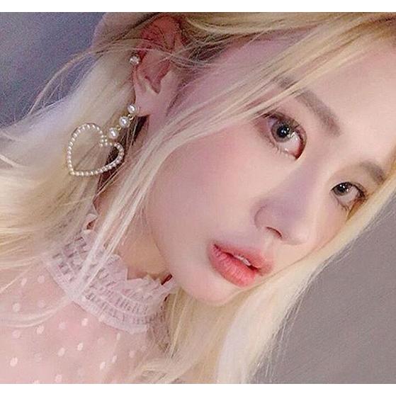 ハート パール ピアス アクセサリー オルチャン 韓国 TWICE : 毒いちご