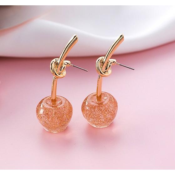 さくらんぼピアス　チェリーピアス　片耳 さくらんぼ ピアス チェリー レトロ パーティー アクセサリー
