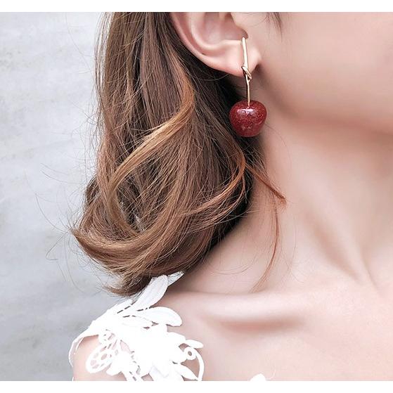さくらんぼ ピアス チェリー レトロ パーティー アクセサリー
