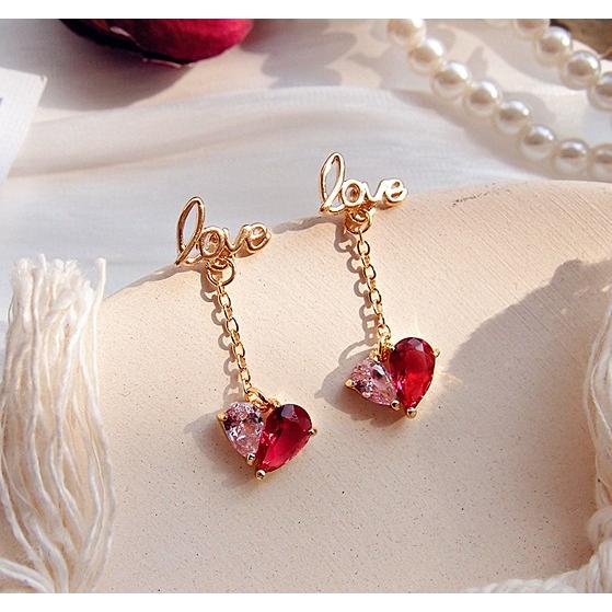 ピアス レディース ハート ビジュー 韓国 おしゃれ Pierce 32 毒いちご 通販 Yahoo ショッピング