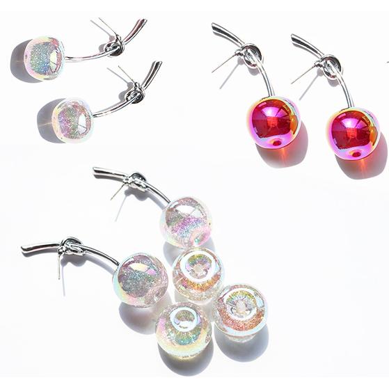さくらんぼ ピアス チェリー レトロ パーティー アクセサリー クリア