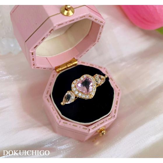 リング 指輪 レディース 韓国 ハート ストーン 地雷系 量産型 : 毒