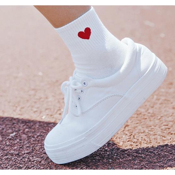 5色 ハート ロゴ ソックス 靴下 韓国ファッション 原宿系ファッション ストリート カジュアル レディース オルチャン Tb 168 毒いちご 通販 Yahoo ショッピング