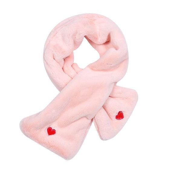 マフラー レディース 韓国 ハート 無地 プレゼント もこもこ 量産型  