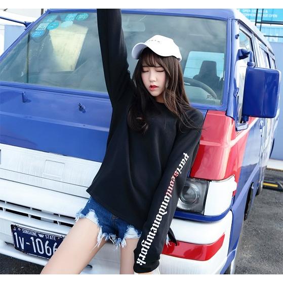 ロングTシャツ レディース 長袖 トレーナー 韓国ファッション ストリート 原宿 春夏秋冬｜dokuichigo｜07