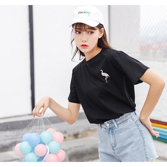 韓国ファッション 半袖tシャツ レディース トップス フラミンゴ オルチャン 原宿系 夏 M L Xl Tb 352 毒いちご 通販 Yahoo ショッピング
