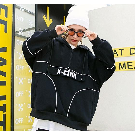 パーカー レディース 大きめ ビッグパーカー 韓国ファッション ストリート系 原宿系 オルチャン Tb 426 毒いちご 通販 Yahoo ショッピング