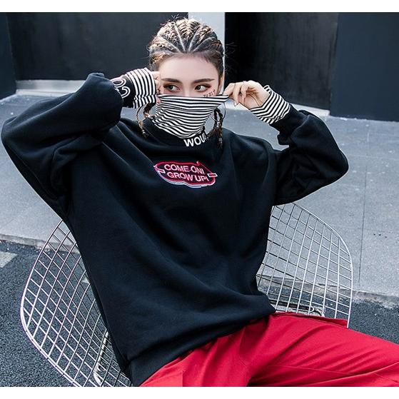 韓国ファッション ベロア トレーナー パーカー ハイネック レディース ストリート系 原宿系 オルチャン Tb 427 毒いちご 通販 Yahoo ショッピング