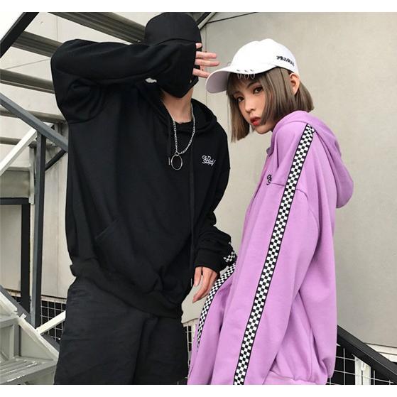 パーカー レディース トップス ブロック ライン ストリート系 韓国ファッション 原宿系 オルチャン Tb 434 毒いちご 通販 Yahoo ショッピング