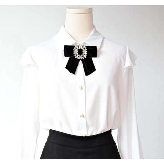 ブラウス シャツ レディース リボン ガーリー 韓国 地雷 量産型 春秋 |  | 12