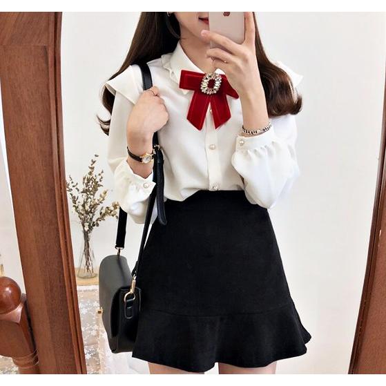 ブラウス シャツ レディース リボン ガーリー 韓国 地雷 量産型 春秋 |  | 02