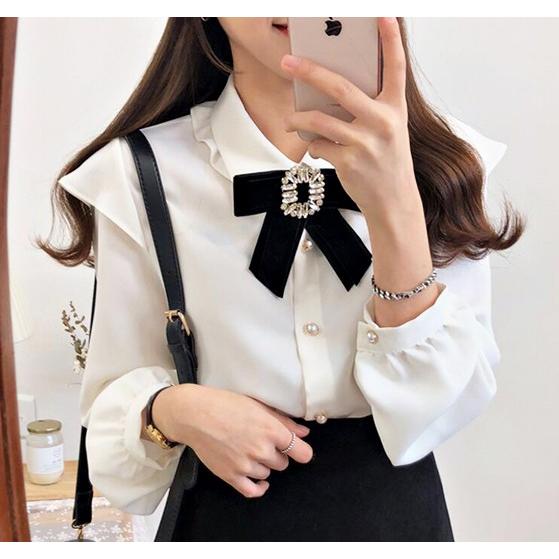 ブラウス シャツ レディース リボン ガーリー 韓国 地雷 量産型 春秋 |  | 08