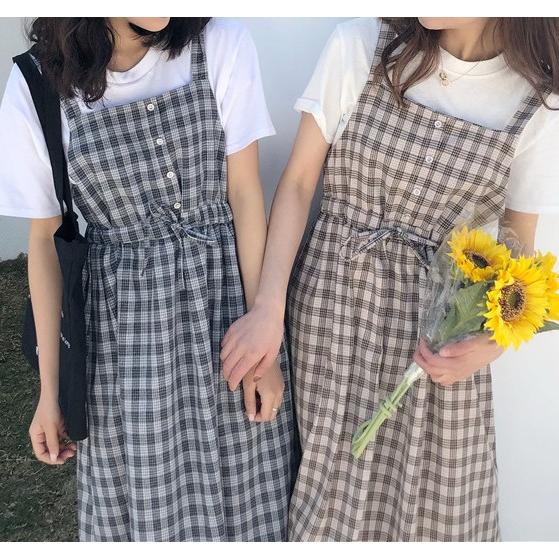 キャミ ワンピース レディース チェック柄 ノースリーブ ミドル丈 夏 |  | 04