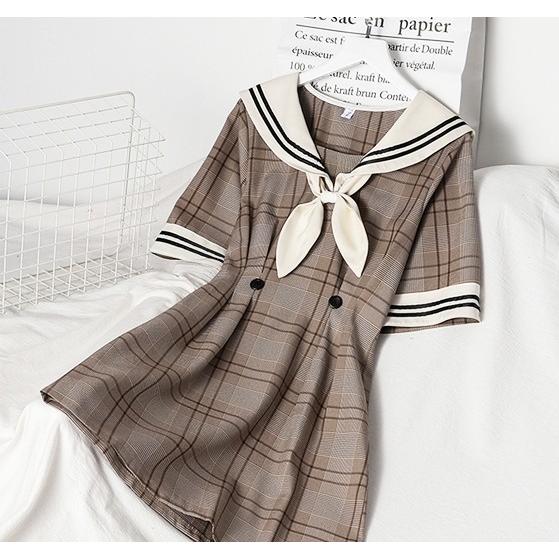 韓国ファッション 半袖 ワンピース レディース チェック柄 オルチャン 夏秋 制服風 Tb 546 毒いちご 通販 Yahoo ショッピング
