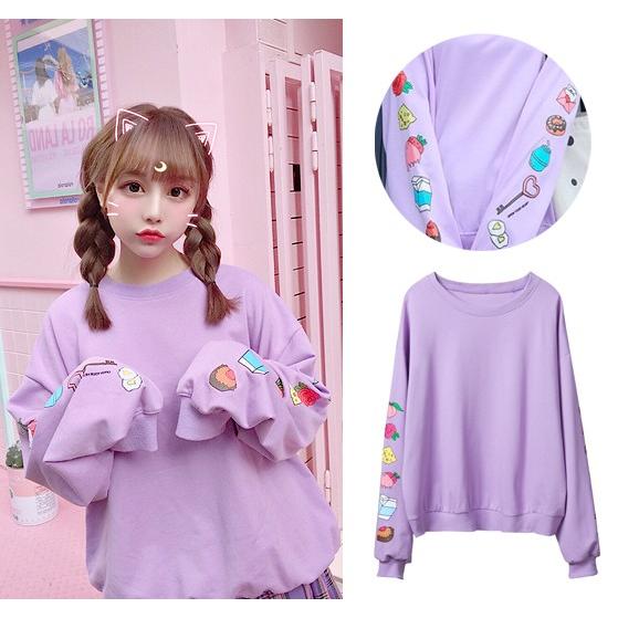 韓国ファッション トレーナー レディース 長袖 サイドロゴ トップス 原宿系 オルチャン 春夏秋冬 Tb 560 毒いちご 通販 Yahoo ショッピング