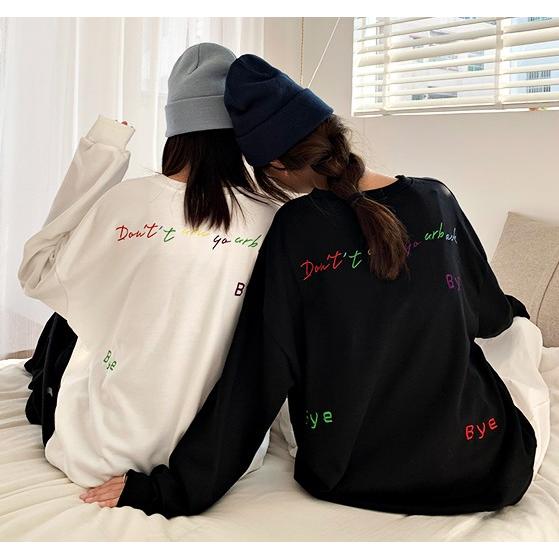 トレーナー レディース 長袖 トップス 文字ロゴ お揃い 原宿系 春 |  | 06
