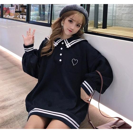 韓国ファッション パーカー レディース トレーナー 長袖 双子コーデ 制服風 原宿系 セーラー服 Tb 567 毒いちご 通販 Yahoo ショッピング