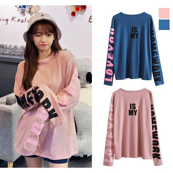 ロンt ロング Tシャツ レディース 長袖 韓国 腕プリント オルチャン 春夏秋冬 Tb 569 毒いちご 通販 Yahoo ショッピング