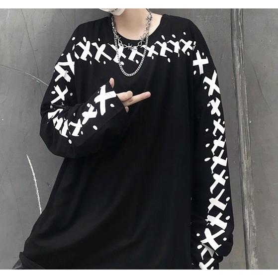 韓国ファッション メンズ ロング Tシャツ ユニセックス トレーナー 長袖 原宿系 ストリート 春夏秋冬 Tb 570 毒いちご 通販 Yahoo ショッピング