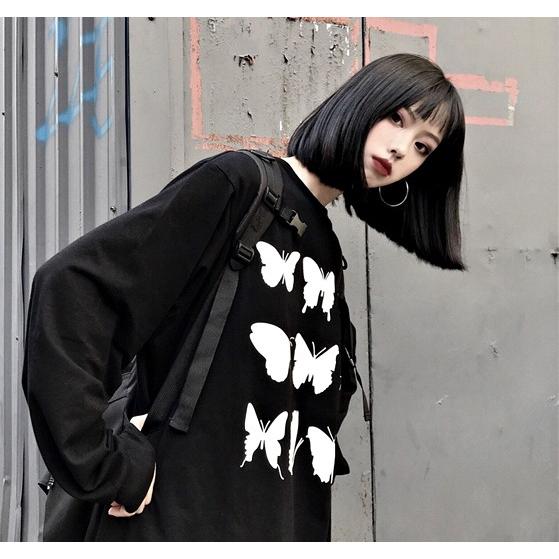 ロングtシャツ トレーナー 蝶々 レディース 長袖 韓国ファッション 原宿系 お洒落 春夏秋冬 Tb 592 毒いちご 通販 Yahoo ショッピング