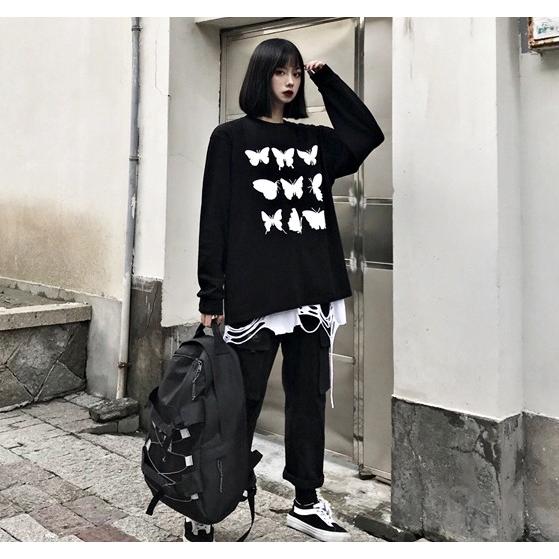 ロングtシャツ トレーナー 蝶々 レディース 長袖 韓国ファッション 原宿系 お洒落 春夏秋冬 Tb 592 毒いちご 通販 Yahoo ショッピング