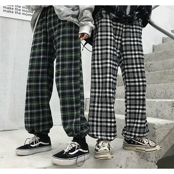 チェック柄 パンツ レディース メンズ ストリート系 ズボン ワイド 原宿 韓国ファッション 秋冬 Tb 606 毒いちご 通販 Yahoo ショッピング