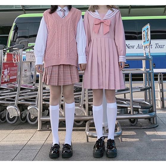 ワンピース レディース 韓国 長袖 オルチャン 原宿系 セーラー服風 双子コーデ Tb 612 毒いちご 通販 Yahoo ショッピング