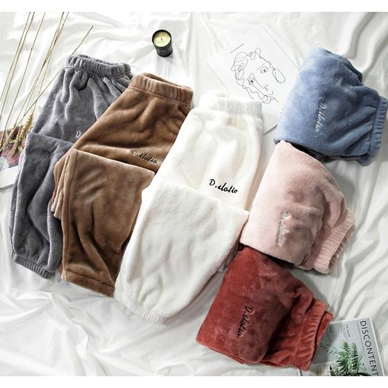 もこもこ パンツ ズボン ルームウェア レディース 韓国 部屋着 パジャマ 裏起毛 防寒 冬 Tb 622 毒いちご 通販 Yahoo ショッピング