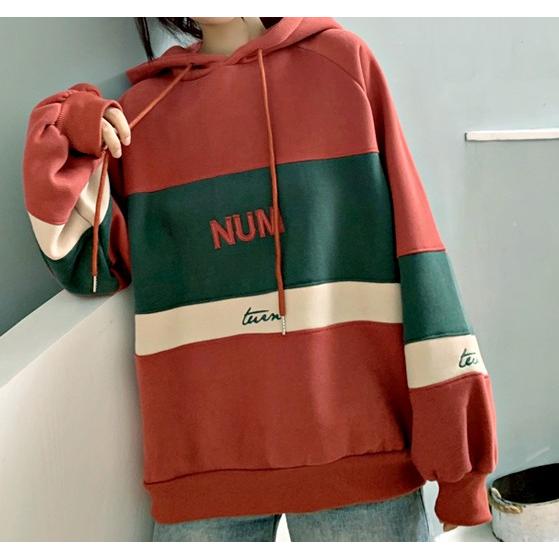 パーカー レディース 韓国 裏起毛 長袖 バイカラー オルチャン 原宿系 双子コーデ |  | 10