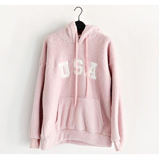 Usa ボア パーカー レディース 韓国ファッション もこもこ オルチャン 原宿 Tb 637 毒いちご 通販 Yahoo ショッピング