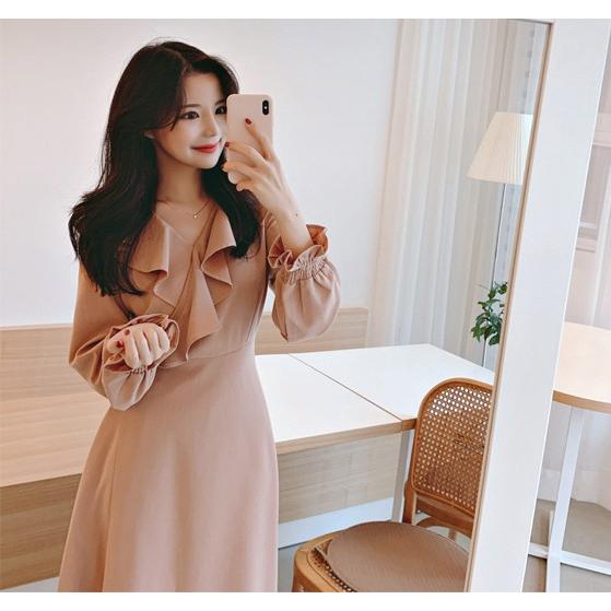 韓国ファッション シフォン ワンピース 長袖 レディース オルチャン Tb 643 毒いちご 通販 Yahoo ショッピング