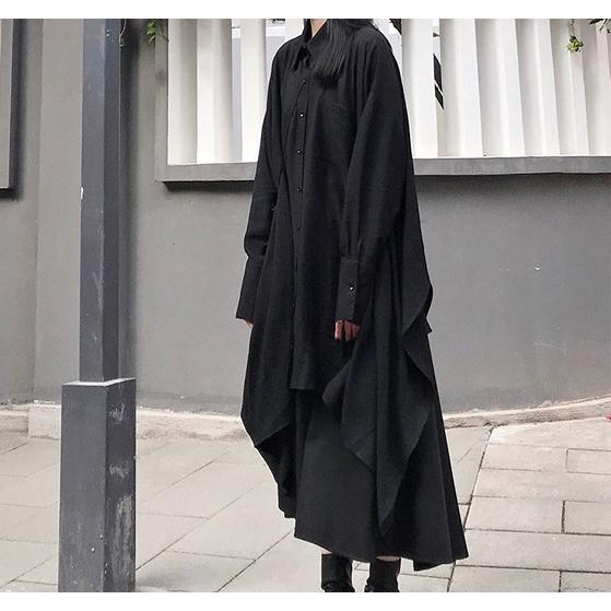 GroundY 襟リブ ロングシャツ GroundY 襟リブ ロングシャツ