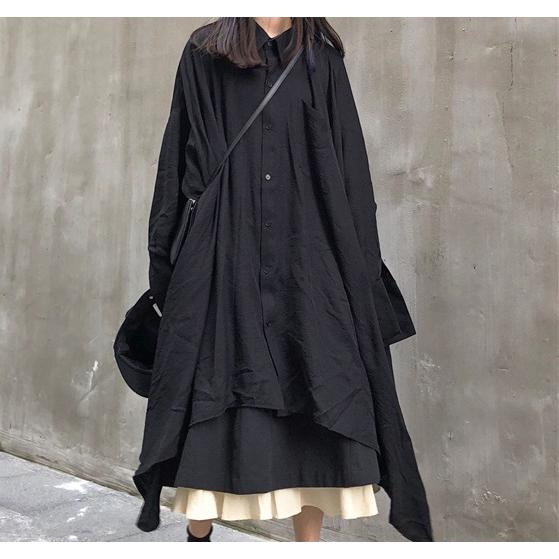 ロング シャツ レディース モード系 トップス ゴシック ブラウス 韓国