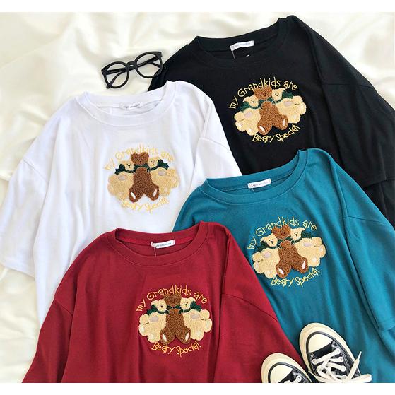 Tシャツ レディース 半袖 くま 韓国 安い かわいい カジュアル 夏 Tb 6 毒いちご 通販 Yahoo ショッピング