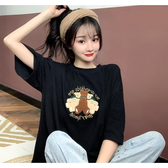 Tシャツ レディース 半袖 くま 韓国 安い かわいい カジュアル 夏 Tb 6 毒いちご 通販 Yahoo ショッピング