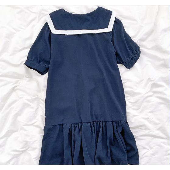 韓国ファッション ワンピース レディース 半袖 制服風 オルチャン ワンピ 夏 Tb 695 毒いちご 通販 Yahoo ショッピング