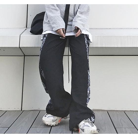 ペイズリー柄 パンツ レディース メンズ ズボン 韓国 原宿 ストリート モード系 ロング |  | 04